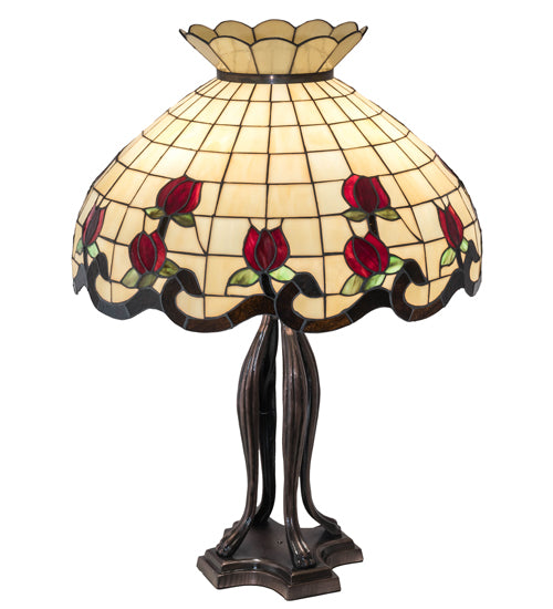 Meyda 32" High Roseborder Table Lamp - 228801