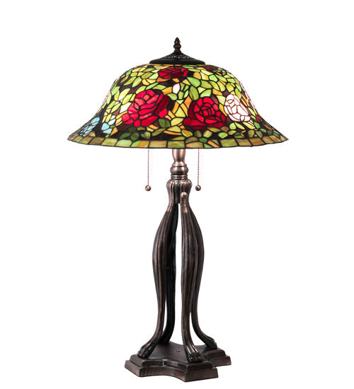 Meyda 30" High Tiffany Rosebush Table Lamp - 228817