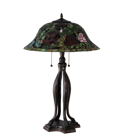 Meyda 30" High Tiffany Rosebush Table Lamp - 228817