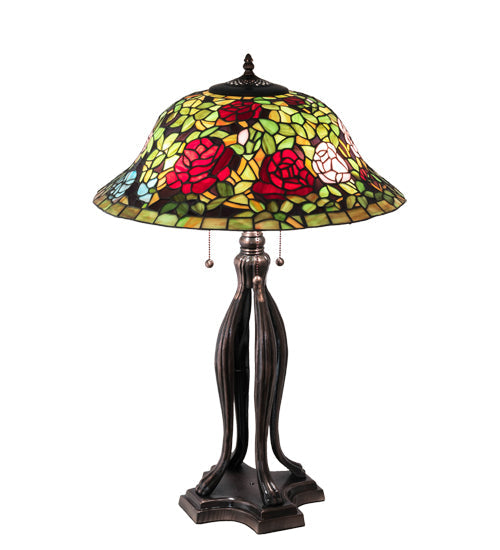 Meyda 30" High Tiffany Rosebush Table Lamp - 228817