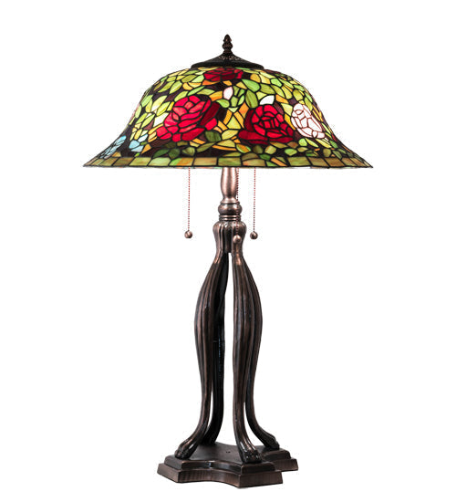 Meyda 30" High Tiffany Rosebush Table Lamp - 228817