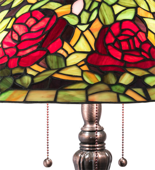 Meyda 30" High Tiffany Rosebush Table Lamp - 228817