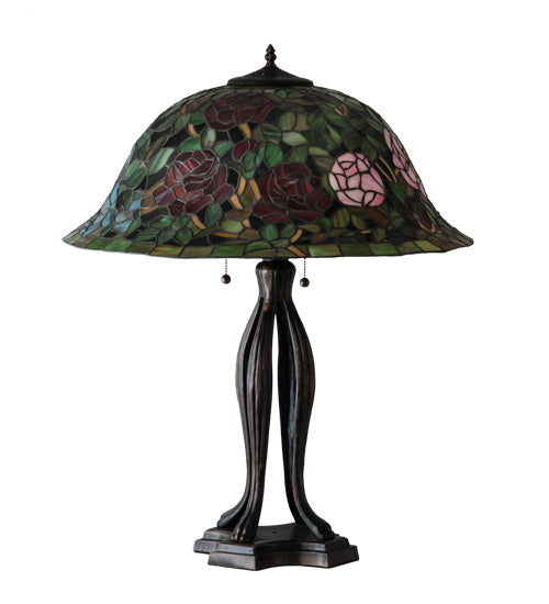 Meyda 30" High Tiffany Rosebush Table Lamp - 229111