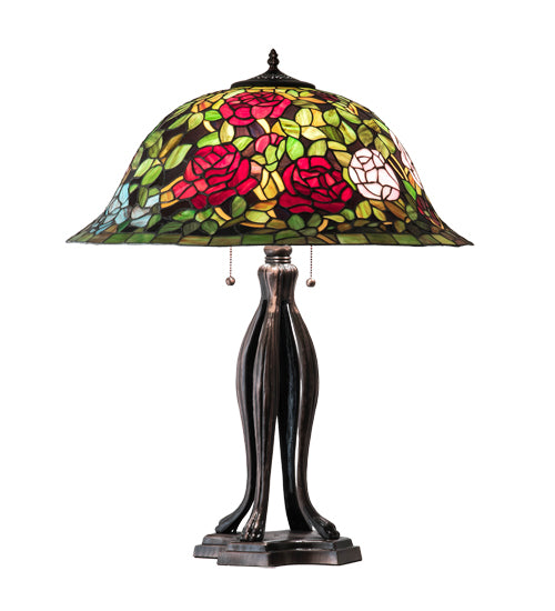 Meyda 30" High Tiffany Rosebush Table Lamp - 229111