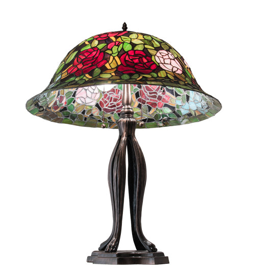 Meyda 30" High Tiffany Rosebush Table Lamp - 229111