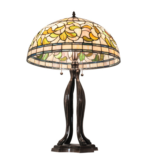 Meyda 30" High Tiffany Turning Leaf Table Lamp- 229126