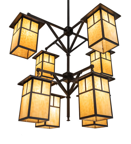 Meyda 48" Wide Hyde Park "T" Mission 8 Light Chandelier 230270