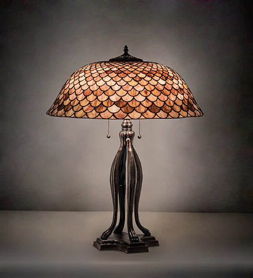 Meyda 30" High Fishscale Table Lamp - 230385