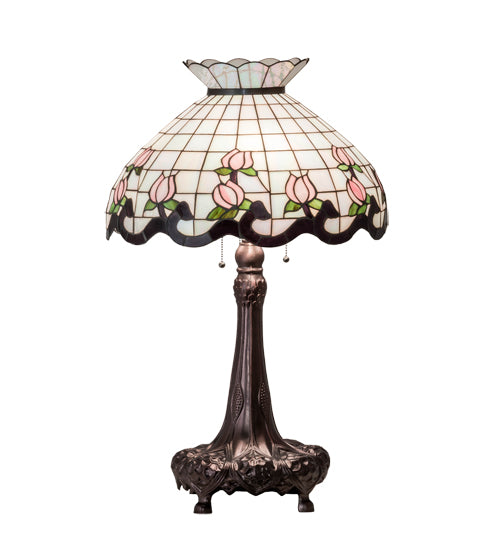 Meyda 33" High Roseborder Table Lamp- 230471