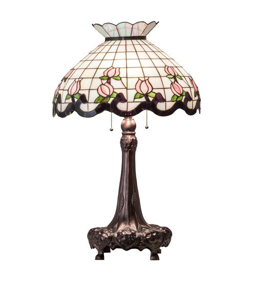 Meyda 33" High Roseborder Table Lamp- 230471