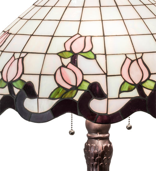 Meyda 33" High Roseborder Table Lamp- 230471