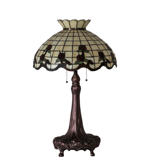 Meyda 33" High Roseborder Table Lamp - 230473