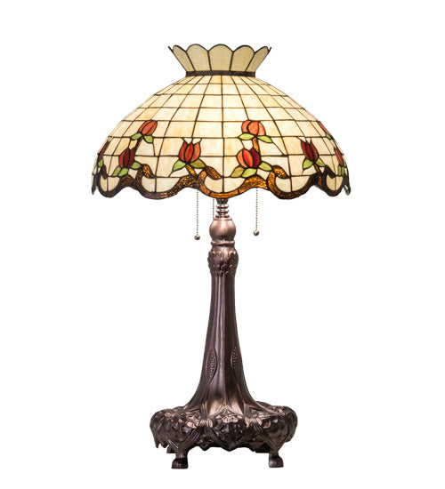 Meyda 33" High Roseborder Table Lamp - 230473