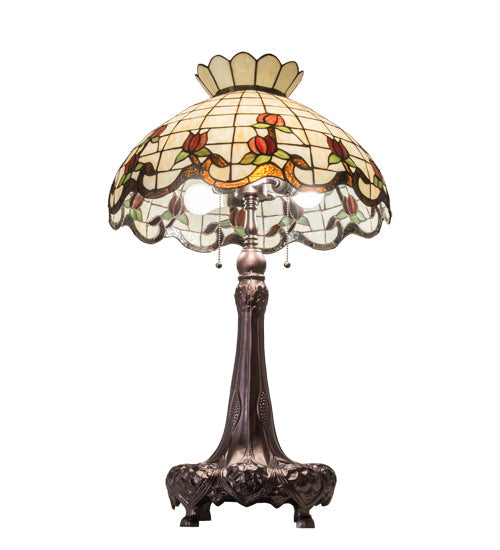 Meyda 33" High Roseborder Table Lamp - 230473