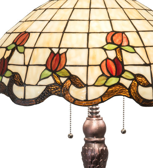 Meyda 33" High Roseborder Table Lamp - 230473