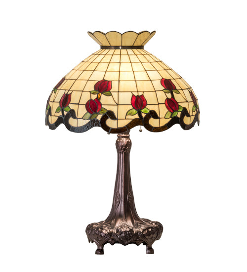 Meyda 33" High Roseborder Table Lamp - 230474