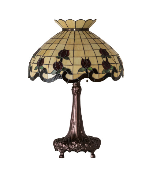 Meyda 33" High Roseborder Table Lamp - 230474