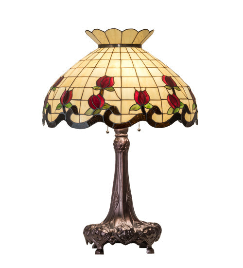 Meyda 33" High Roseborder Table Lamp - 230474