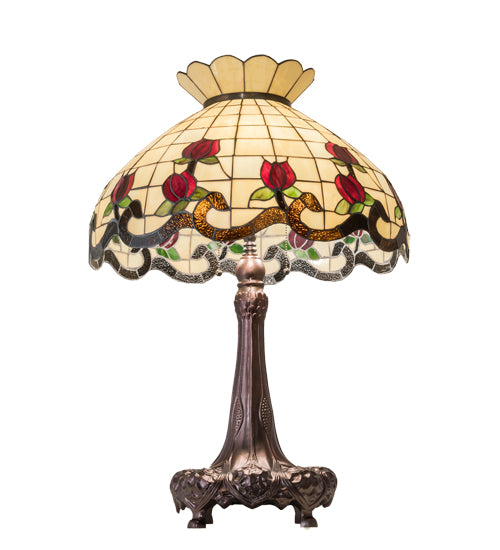 Meyda 33" High Roseborder Table Lamp - 230474