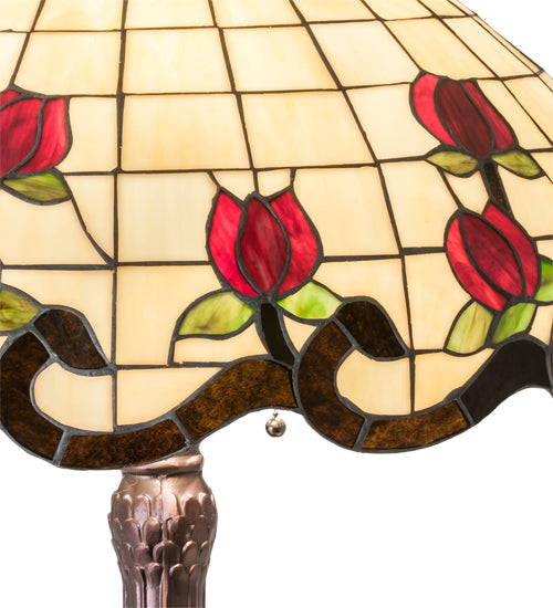 Meyda 33" High Roseborder Table Lamp - 230474