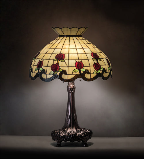 Meyda 33" High Roseborder Table Lamp - 230474