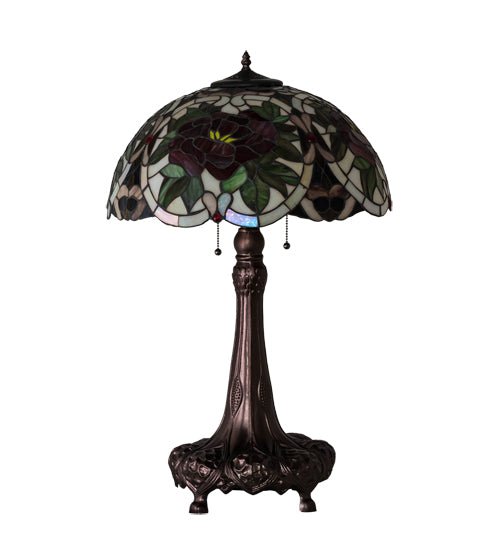 Meyda 31" High Renaissance Rose Table Lamp- 230476