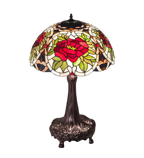 Meyda 31" High Renaissance Rose Table Lamp- 230476