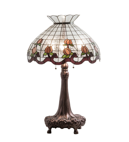 Meyda 33" High Roseborder Table Lamp - 230639