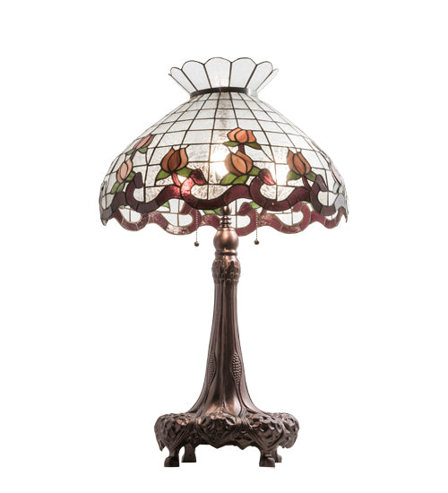 Meyda 33" High Roseborder Table Lamp - 230639