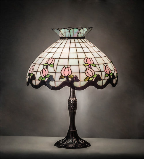 Meyda 26" High Roseborder Table Lamp- 232791