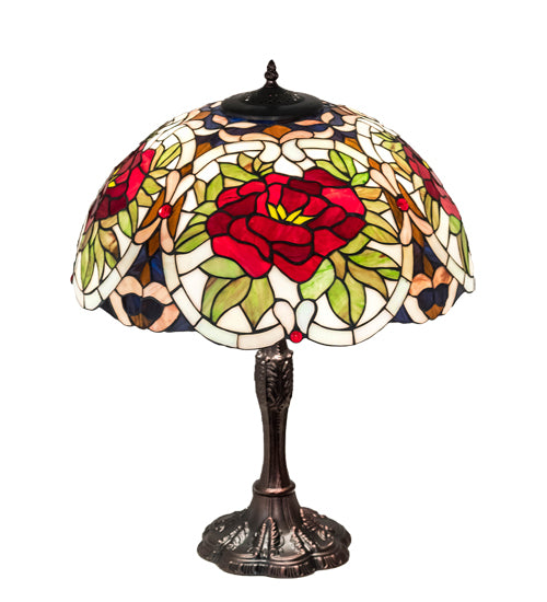 Meyda 26" High Renaissance Rose Table Lamp- 232798