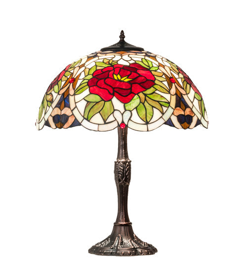 Meyda 26" High Renaissance Rose Table Lamp- 232798