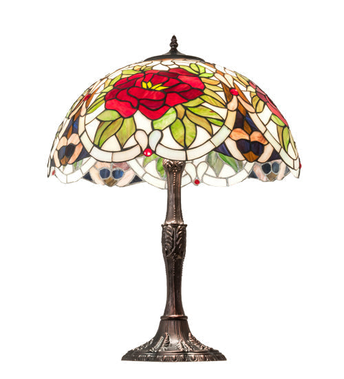 Meyda 26" High Renaissance Rose Table Lamp- 232798