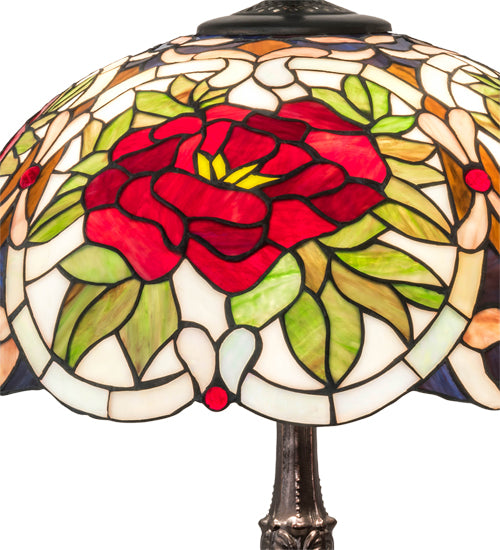 Meyda 26" High Renaissance Rose Table Lamp- 232798