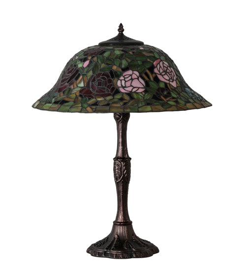 Meyda 26" High Tiffany Rosebush Table Lamp- 232799