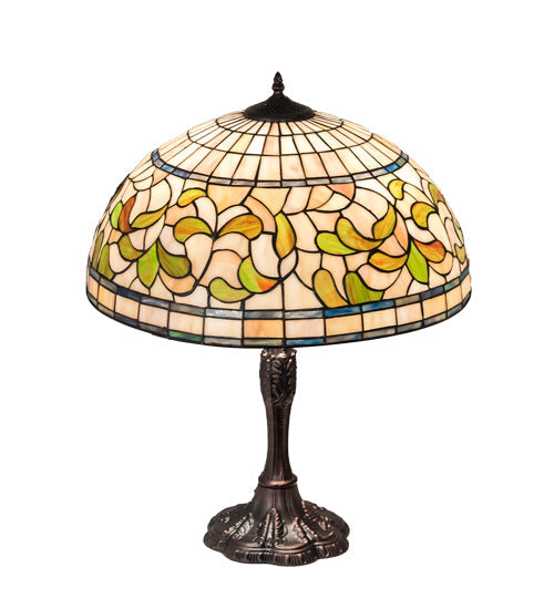 Meyda 26" High Tiffany Turning Leaf Table Lamp- 232800