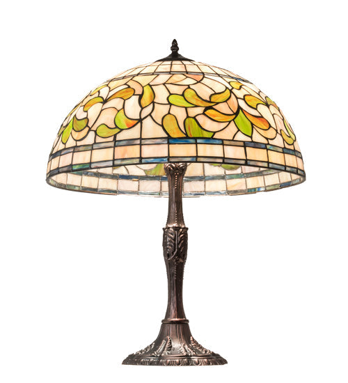 Meyda 26" High Tiffany Turning Leaf Table Lamp- 232800