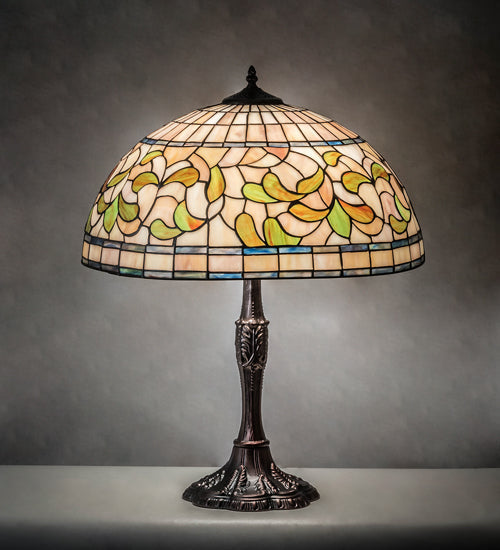 Meyda 26" High Tiffany Turning Leaf Table Lamp- 232800