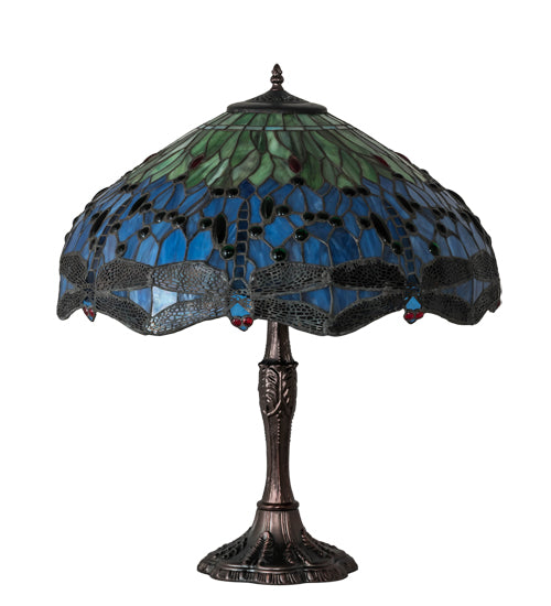 Meyda 26" High Tiffany Hanginghead Dragonfly Table Lamp - 232804