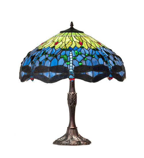 Meyda 26" High Tiffany Hanginghead Dragonfly Table Lamp - 232804