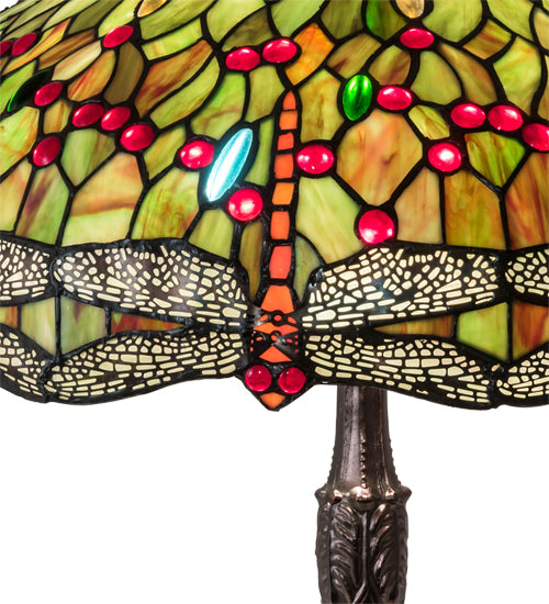 Meyda 26" High Tiffany Hanginghead Dragonfly Table Lamp - 232805