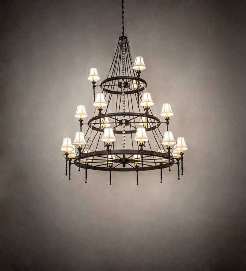 Meyda 56" Wide Amaury 21 Light Three Tier Chandelier 233662