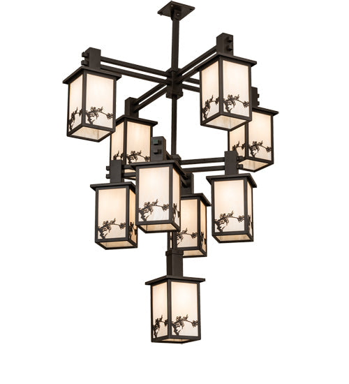 Meyda 40" Wide Hyde Park Apple Branch 9 Light Chandelier 236281