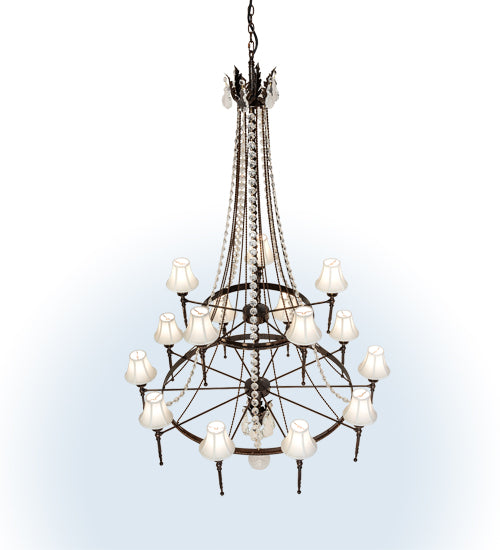 Meyda 48" Wide Amaury 15 Light Two Tier Chandelier- 236985