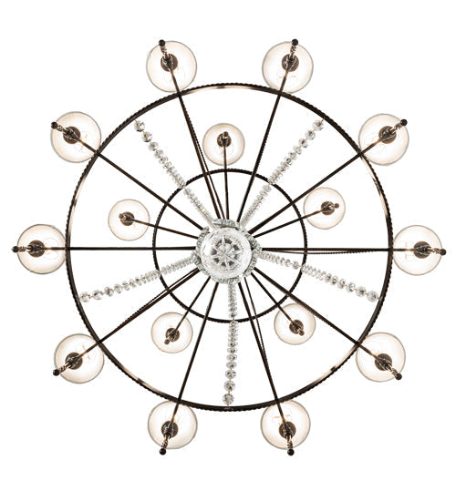 Meyda 48" Wide Amaury 15 Light Two Tier Chandelier- 236985