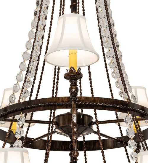 Meyda 48" Wide Amaury 15 Light Two Tier Chandelier- 236985