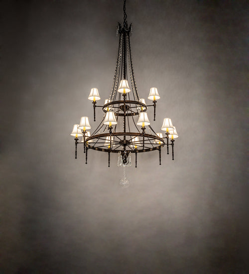 Meyda 48" Wide Amaury 15 Light Two Tier Chandelier- 236985