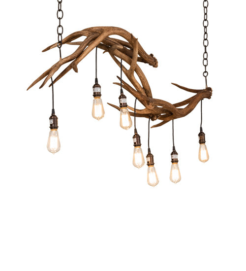 Meyda 52" Long Antlers 8 Light Oblong Chandelier- 238960