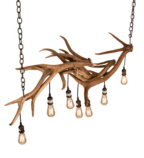 Meyda 52" Long Antlers 8 Light Oblong Chandelier- 238960