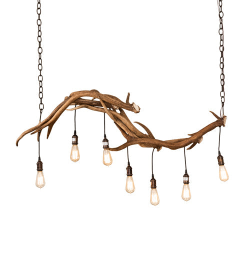 Meyda 52" Long Antlers 8 Light Oblong Chandelier- 238960